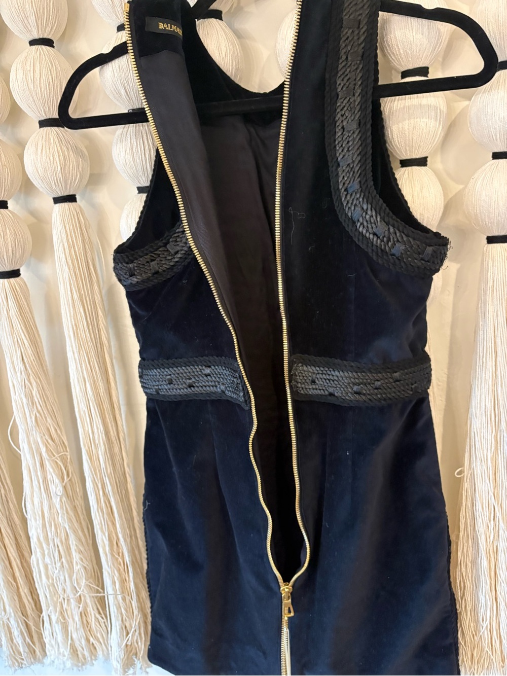 Rare Balmain x H&M Runway Black Woven Panel Dress - Picture 7 of 11